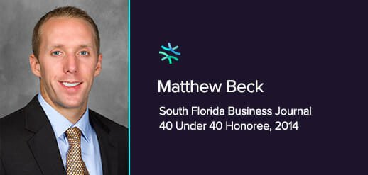 Matt Beck is Recognized as a 40 Under 40 Honoree