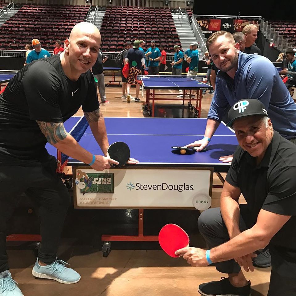 StevenDouglas Participates in the Jason Taylor Ping Pong Smash